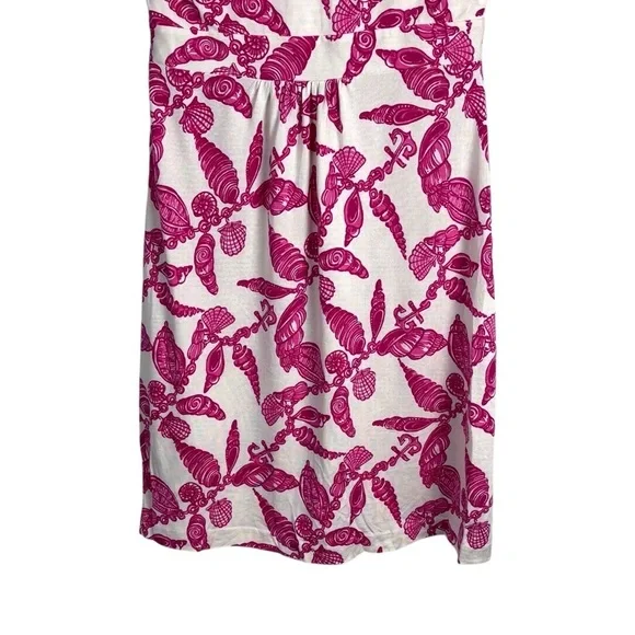 LILLY PULITZER PATTY FALLIN IN LOVE A LITTLE SEASHELL V NECK SLEEVELESS DRESS - Picture 7 of 12